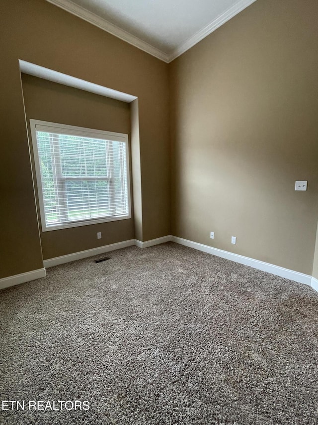 103 Crossroads Blvd, Oak Ridge, TN 37830 - empty room with ornamental molding, baseboards, and carpet floors