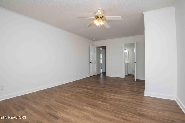 1713 Sails Way, Knoxville, TN 37932 - spare room featuring a ceiling fan, wood finished floors, baseboards, and a textured ceiling