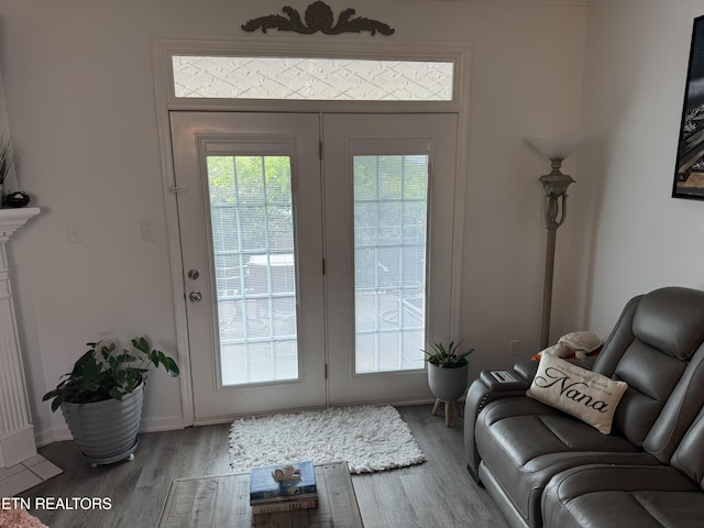 740 Sterchi Park Way Unit F7, Knoxville, TN 37912 - doorway with wood finished floors, french doors, and baseboards