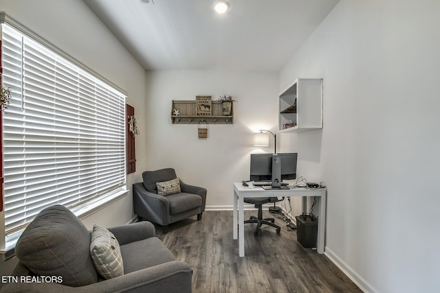 12017 Spearmint Ln, Knoxville, TN 37932 - office space featuring dark wood-style floors, healthy amount of natural light, and baseboards