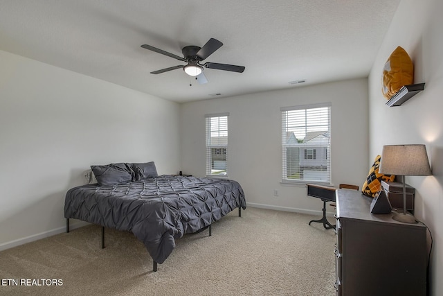 12017 Spearmint Ln, Knoxville, TN 37932 - bedroom featuring light carpet, baseboards, and ceiling fan