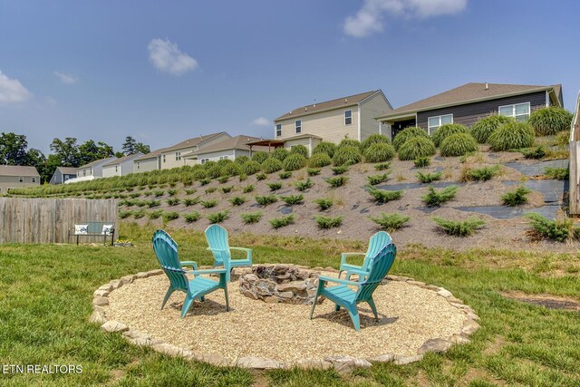 12017 Spearmint Ln, Knoxville, TN 37932 - view of yard with an outdoor fire pit