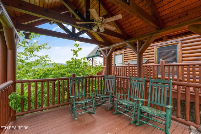2405 Autumn Valley Way, Pigeon Forge, TN 37862 - deck with ceiling fan