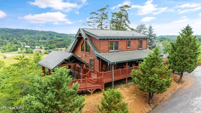 2405 Autumn Valley Way, Pigeon Forge, TN 37862 - rear view of house with roof with shingles and a wooden deck