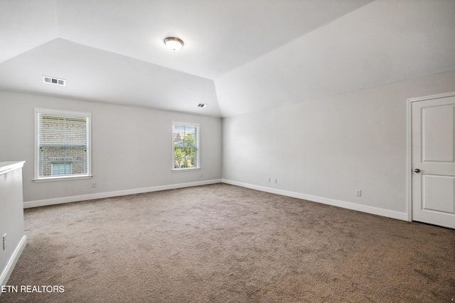 12167 Inglecrest Ln, Knoxville, TN 37934 - additional living space with carpet floors, vaulted ceiling, and baseboards