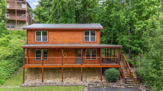 2377 Alpine Village Way, Pigeon Forge, TN 37862 - view of front facade with metal roof and stairs