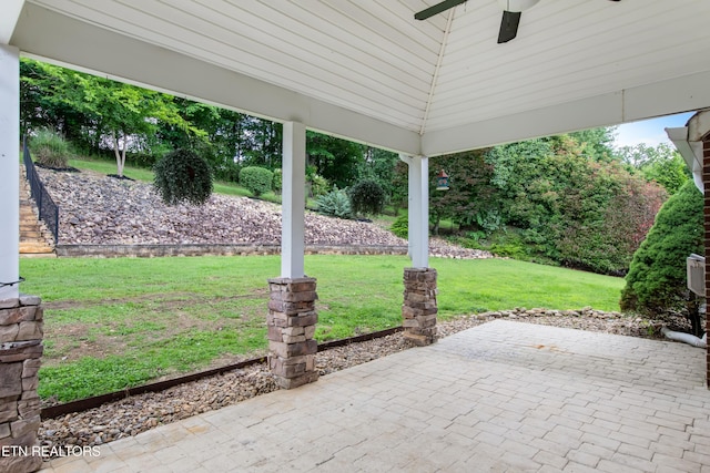128 Harbour View Way, Kingston, TN 37763 - view of patio featuring a ceiling fan