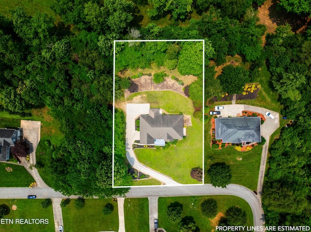 128 Harbour View Way, Kingston, TN 37763 - aerial view of property's location featuring property parcel outlined