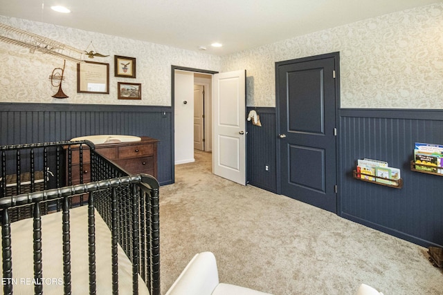 3250 Truitt Path Ln, Knoxville, TN 37931 - carpeted bedroom featuring wainscoting and recessed lighting