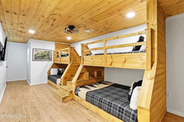 3050 Patty View Way, Sevierville, TN 37862 - bedroom with wood ceiling, wood finished floors, baseboards, and recessed lighting