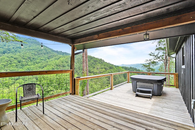 3050 Patty View Way, Sevierville, TN 37862 - wooden deck featuring a mountain view and a forest view