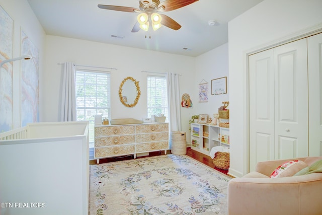 192 Saloli Way, Loudon, TN 37774 - bedroom with wood finished floors, a closet, and ceiling fan