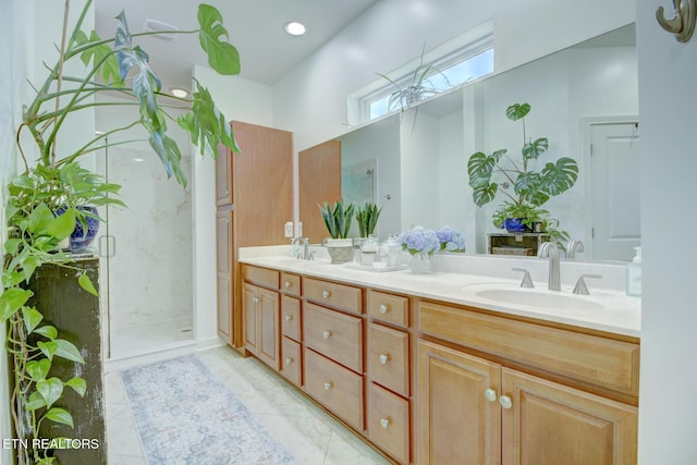 192 Saloli Way, Loudon, TN 37774 - bathroom featuring double vanity and a shower stall