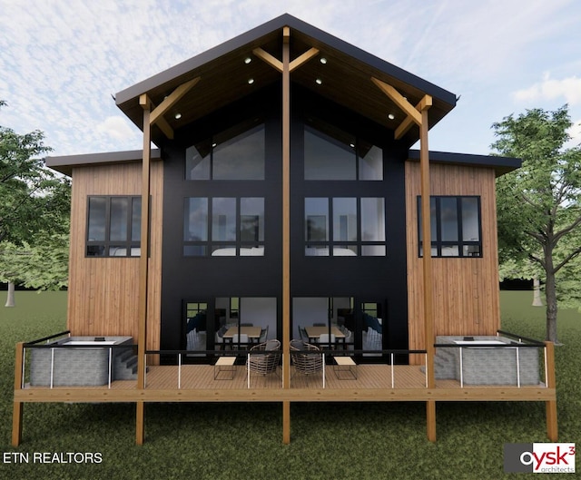 234 Caton Rd Unit 8, Sevierville, TN 37862 - rear view of house with a wooden deck