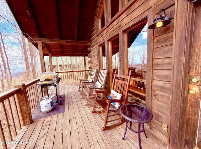 2438 Walnut Ridge Way, Sevierville, TN 37862 - wooden deck with area for grilling