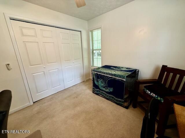 15 Felix Ct, Crossville, TN 38558 - bedroom with carpet flooring, a closet, ceiling fan, and baseboards