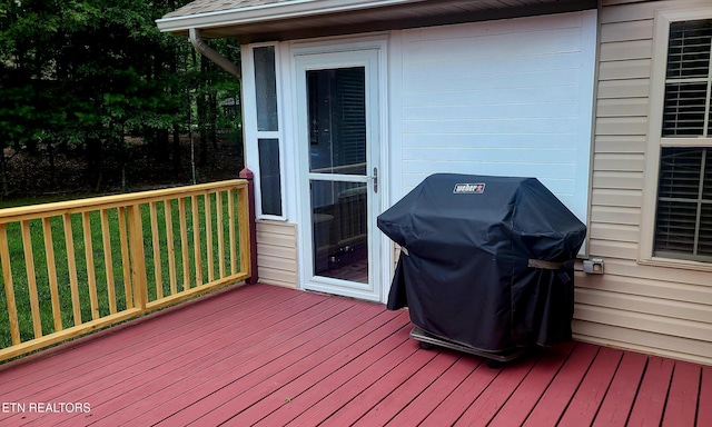 15 Felix Ct, Crossville, TN 38558 - wooden deck with grilling area