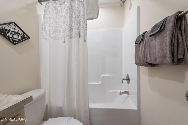 743 Pollard Rd, Kodak, TN 37764 - bathroom featuring shower / tub combo with curtain and vanity