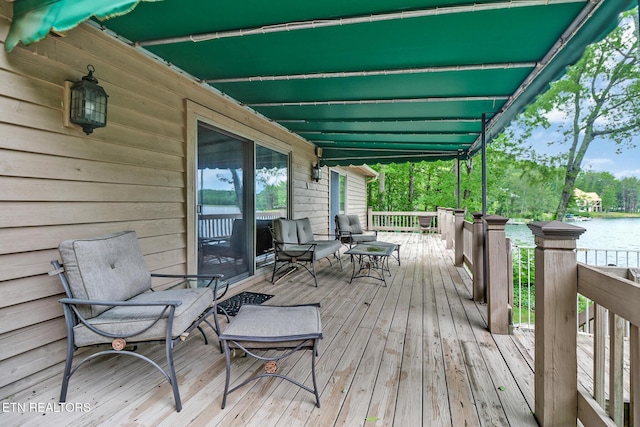 45 Calderwood Cir, Fairfield Glade, TN 38558 - wooden deck with a water view