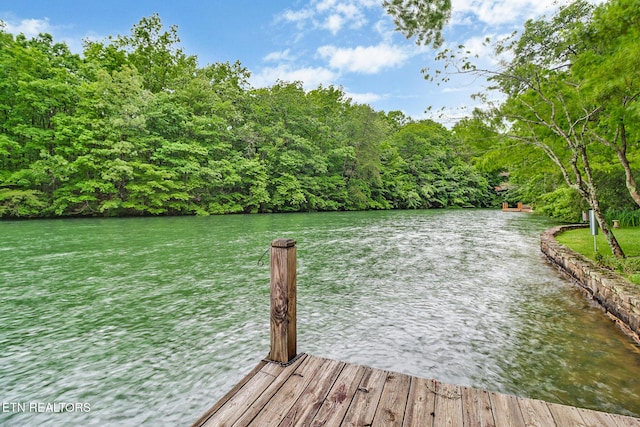 45 Calderwood Cir, Fairfield Glade, TN 38558 - dock area with a water view and a wooded view