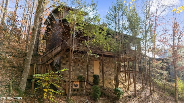 214 Tsali Way, Sevierville, TN 37876 - view of side of property featuring stairs and a deck