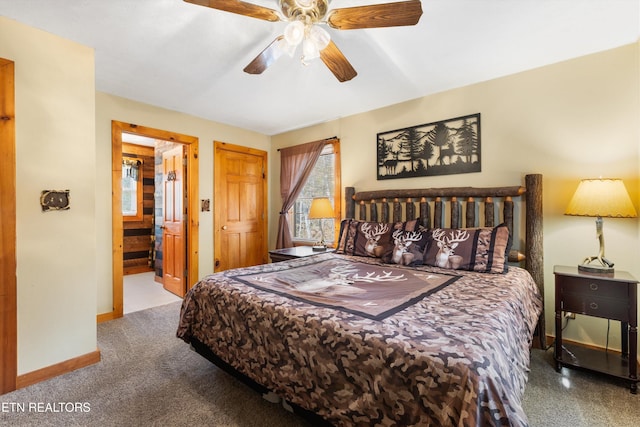 214 Tsali Way, Sevierville, TN 37876 - bedroom with baseboards, ensuite bath, and a ceiling fan