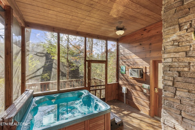 214 Tsali Way, Sevierville, TN 37876 - sunroom / solarium featuring a hot tub