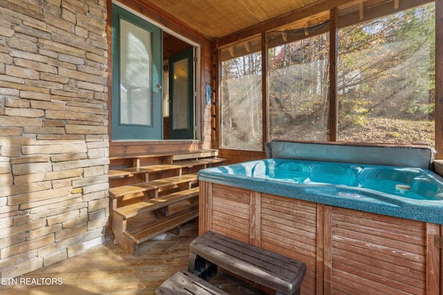 214 Tsali Way, Sevierville, TN 37876 - sunroom / solarium featuring a hot tub