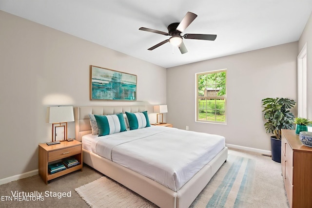 109 Ivy Ln, Oak Ridge, TN 37830 - bedroom with light colored carpet and ceiling fan