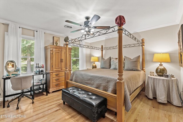 109 Cheeskogili Way, Loudon, TN 37774 - bedroom with ornamental molding, light wood finished floors, and a desk