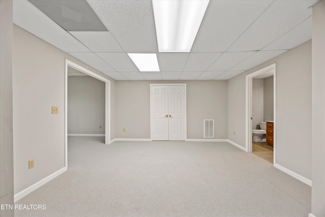11514 Dobe Way, Knoxville, TN 37932 - basement with carpet flooring, a drop ceiling, and baseboards