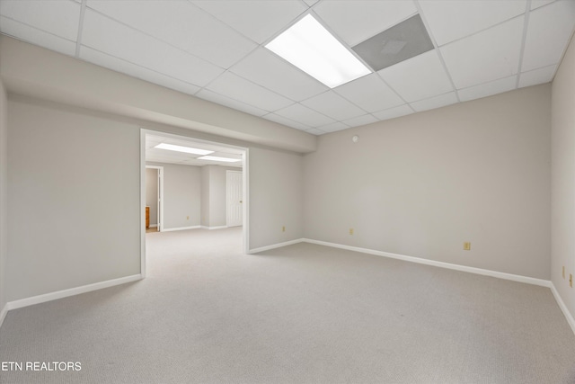 11514 Dobe Way, Knoxville, TN 37932 - spare room featuring carpet flooring, baseboards, and a drop ceiling