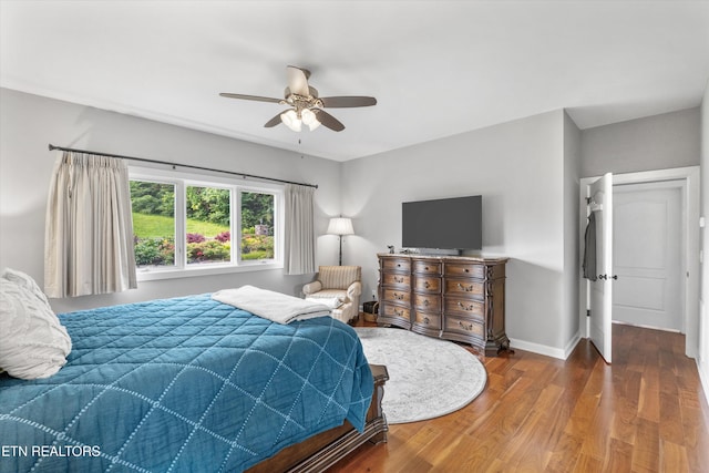 325 Pineberry Dr, Vonore, TN 37885 - bedroom featuring wood finished floors, baseboards, and a ceiling fan