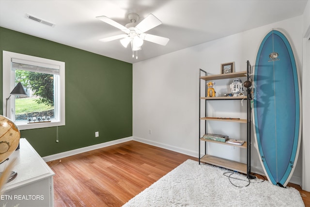 325 Pineberry Dr, Vonore, TN 37885 - office with wood finished floors, a ceiling fan, and baseboards