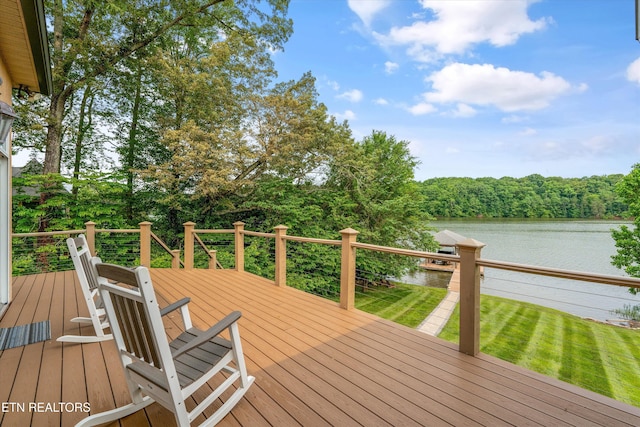 325 Pineberry Dr, Vonore, TN 37885 - deck featuring a water view