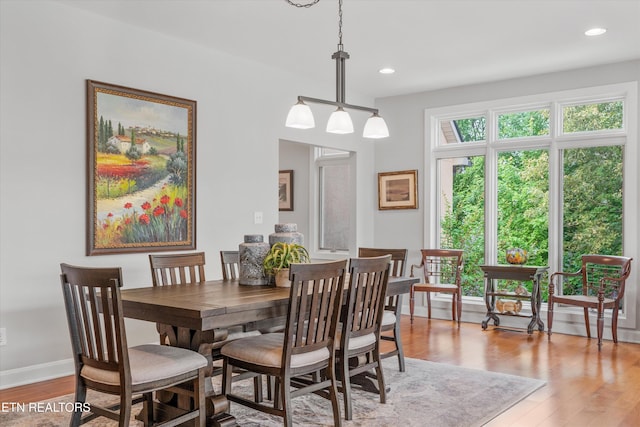 325 Pineberry Dr, Vonore, TN 37885 - dining room with light wood finished floors, recessed lighting, and baseboards