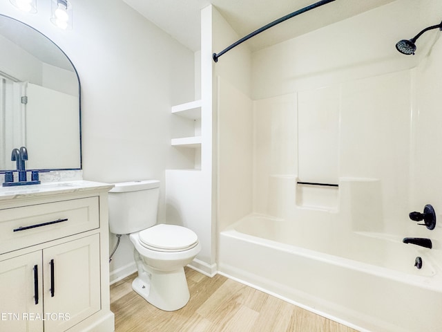 422 Willow Tree Ln, Morristown, TN 37814 - bathroom featuring vanity, shower / washtub combination, and wood finished floors