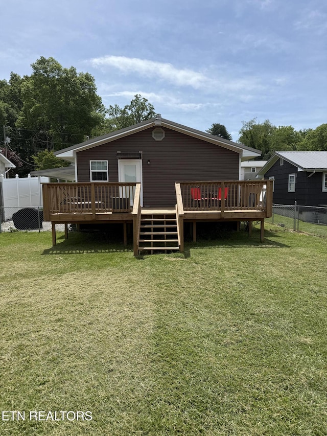321 Coleman St, Harrogate, TN 37752 - rear view of property with a deck