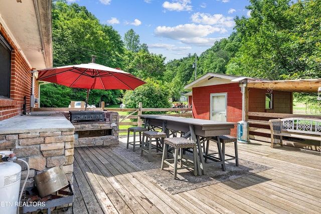 4884 Jones Cove Rd, Cosby, TN 37722 - wooden deck with grilling area