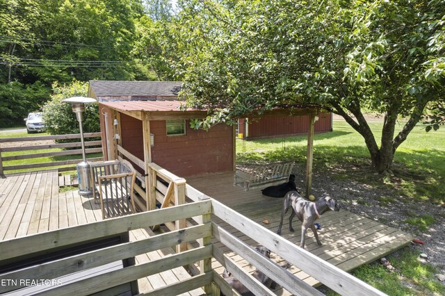 4884 Jones Cove Rd, Cosby, TN 37722 - view of wooden terrace