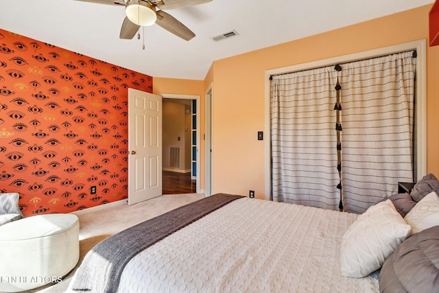 104 Maltese Ln, Oak Ridge, TN 37830 - carpeted bedroom with ceiling fan and a closet