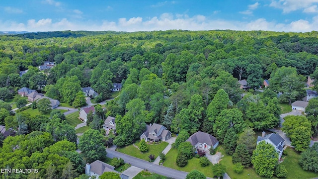 104 Maltese Ln, Oak Ridge, TN 37830 - aerial overview of property's location with a forest and nearby suburban area
