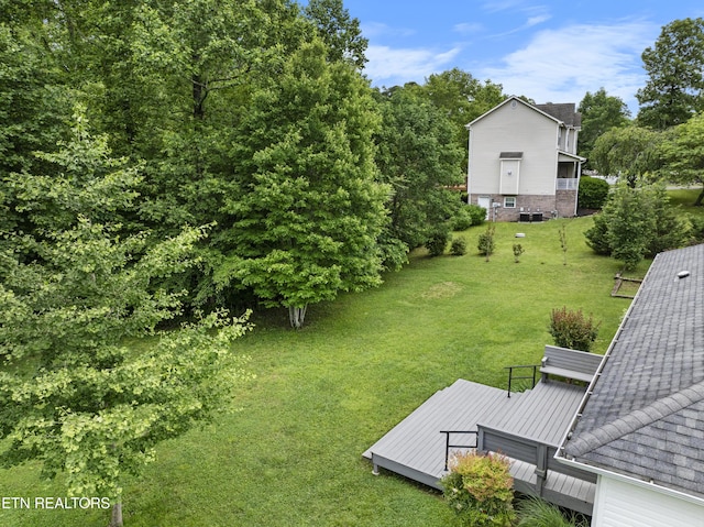 1713 Haley Glenn Ln, Knoxville, TN 37920 - view of grassy yard featuring a deck