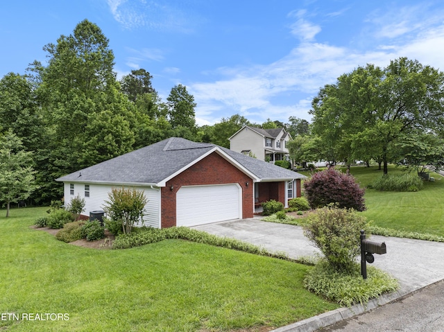 1713 Haley Glenn Ln, Knoxville, TN 37920 - traditional-style house with a front yard, a garage, a shingled roof, and concrete driveway