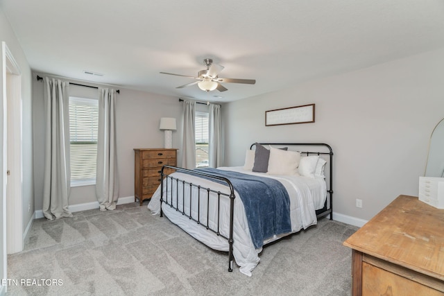 111 Chaseberry Rd, Oak Ridge, TN 37830 - bedroom with light carpet and a ceiling fan