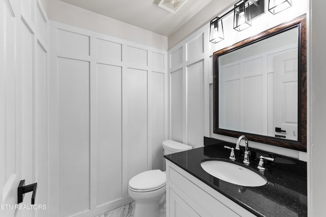 120 Kingdom Ln, Walland, TN 37886 - bathroom with vanity, toilet, and marble look tiles