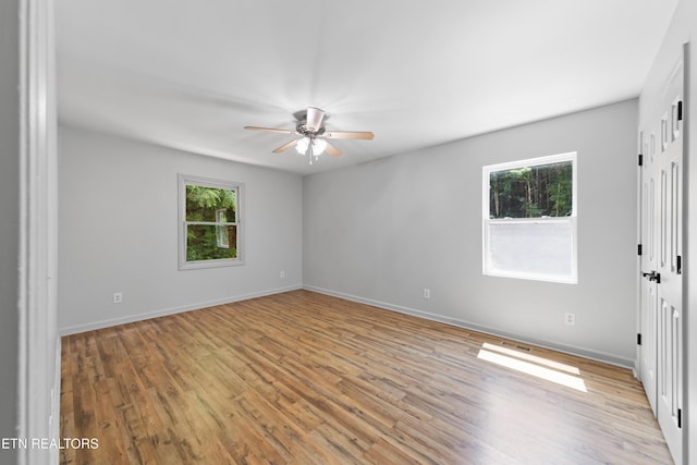 120 Kingdom Ln, Walland, TN 37886 - empty room featuring plenty of natural light, ceiling fan, and light wood-style flooring