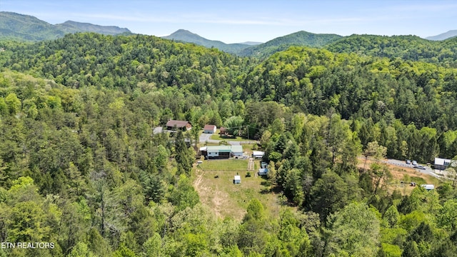 1159 Ditney Ln, Sevierville, TN 37876 - drone / aerial view of a heavily wooded area and mountains