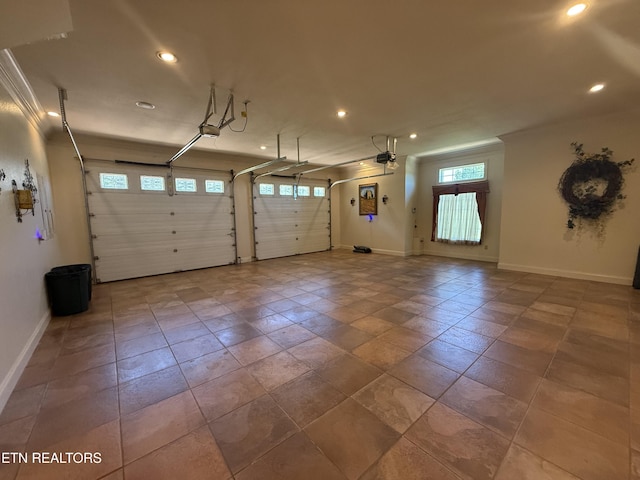 109 Divot Pl, Tazewell, TN 37879 - garage with recessed lighting, baseboards, and a garage door opener
