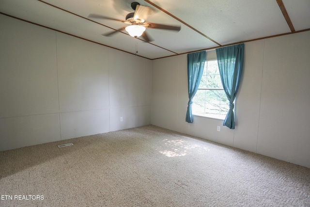 641 W Fork Rd, Loudon, TN 37774 - carpeted empty room featuring a ceiling fan and a decorative wall
